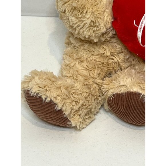 Valentine Teddy Bears Holding Heart Love You Couple Plush 12 Inch Stuffed Animal - Picture 3 of 13